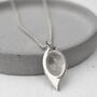 Silver Fingerprint Leaf Personalised Pendant, thumbnail 1 of 5