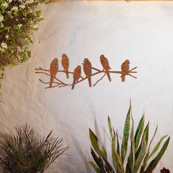 Birds On Branch Metal Wall Art For Outdoor And Indoor Decor Gift, 8 of 10