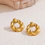 Monaco D’or Gold Baroque Twist Charm Hoop Earrings, thumbnail 1 of 3