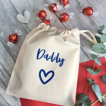 Personalised Dad/Daddy/Grandad Cotton Treat Bag, 4 of 5