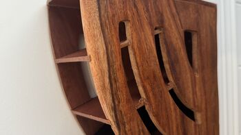 Portable Wooden Remote Caddy, Dark Walnut Wood, 6 of 7