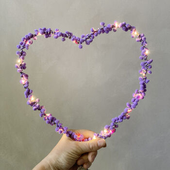 Pom Pom Fairy Light Love Heart, 8 of 12
