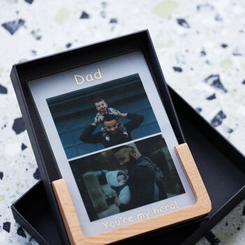 Pull Out Two Way Birch Wood Photo Display Frame, 10 of 12