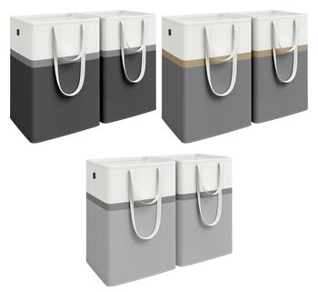 Two Piece Laundry Basket Hamper Set, 5 of 5