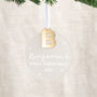 First Christmas Hanging Decoration With Initial Charm, thumbnail 1 of 2