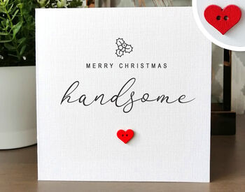 Personalised Handmade Christmas Card For Him, 3 of 4