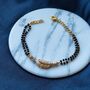 Nazaria Gold Leaf Charm Bead Mangalsutra Bracelet, thumbnail 4 of 5