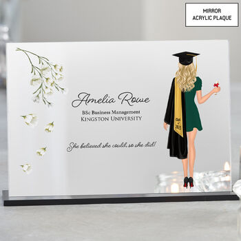 Personalised Graduation Gift For Her Flower Design, 2 of 11