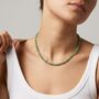 Green Aventurine Beaded Sterling Silver Choker Necklace, thumbnail 1 of 8