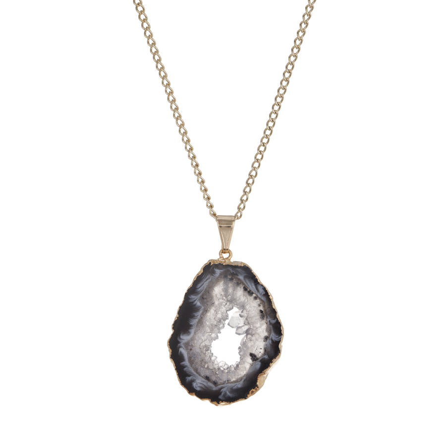 semi precious geode pendant by decadorn | notonthehighstreet.com