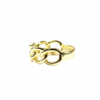 Chunky Chain Signet Rings, Gold Vermeil 925 Silver, 7 of 10