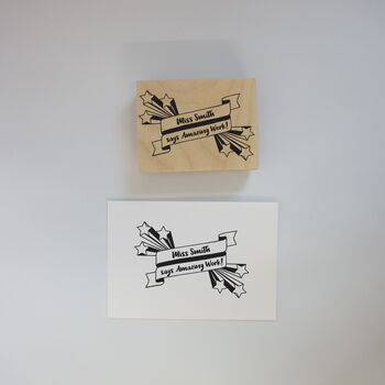 Personalised Star And Banner Teacher Reward Stamp, 4 of 8