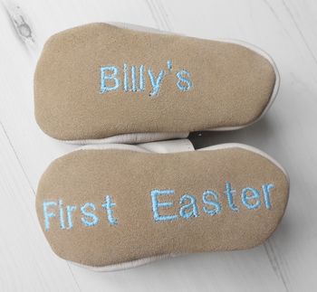 Personalised First Easter Baby Shoes, 9 of 11