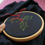 Embroider Your Own Navy Christmas T Shirt Kit, thumbnail 3 of 8