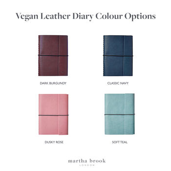 Personalised A5 Vegan Leather 2024 2025 Mid Year Diary, 4 of 8