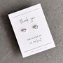 Bridesmaid Thank You Heart Knot Earrings In Sterling Silver, thumbnail 1 of 6