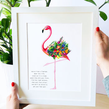 Fruity Flamingo Illustrated Print, 4 of 7