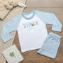 Personalised Boys Wake Up Birthday Safari Rainbow Pyjamas, thumbnail 2 of 2