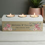 Floral Watercolour Personalised Tealight Box, thumbnail 2 of 5
