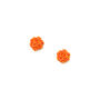 Stud Earrings Orange Flower, thumbnail 3 of 3