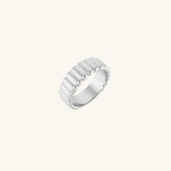 Bold Ribbed Ring Silver, 4 of 4