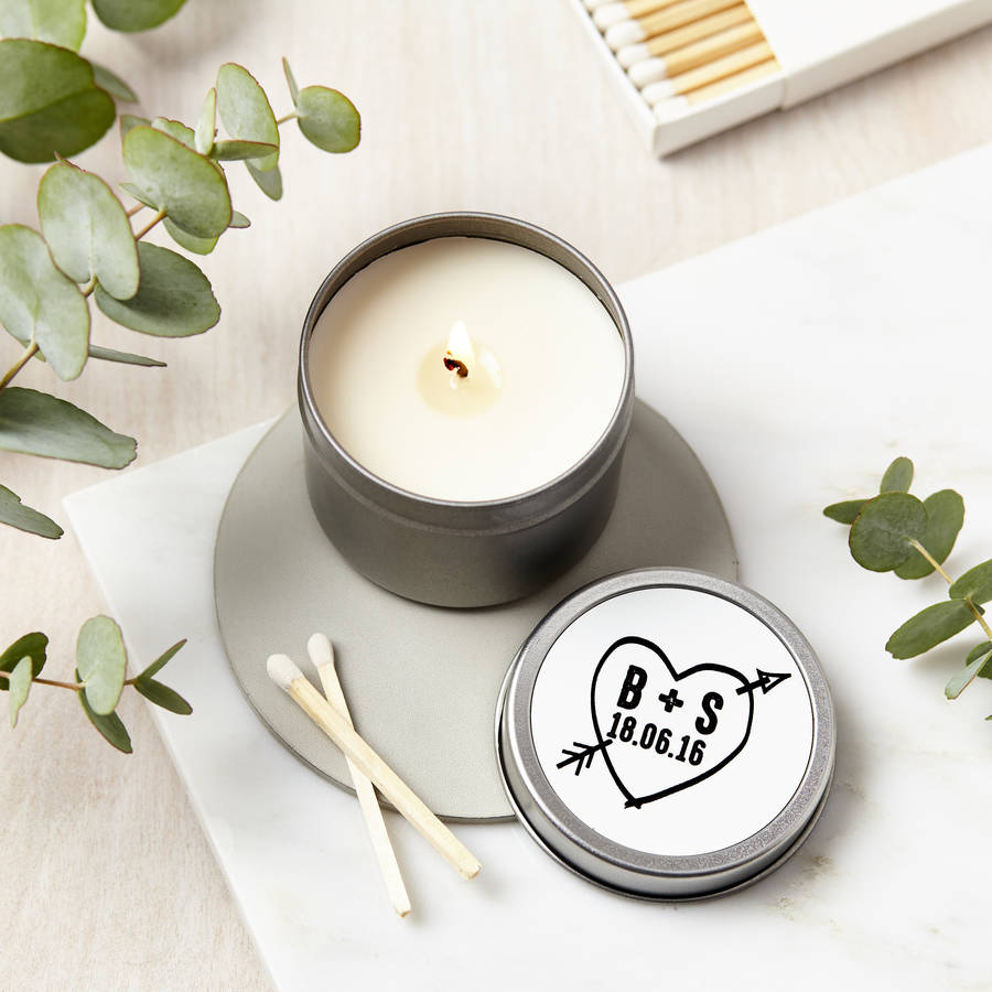 Personalised Love Heart Scented Soy Candle By Tillie Mint Loves