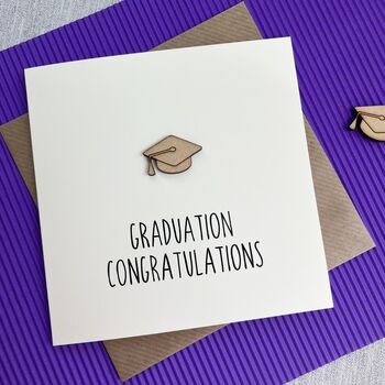 Personalised Wooden Graduation Congratulations Card, 3 of 3