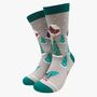 Men's Bamboo Socks Gift Box Christmas Village T Rex, thumbnail 4 of 5