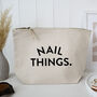 Nail Things Storage Toiletry Cosmetic Bag Gift For Her, thumbnail 1 of 3