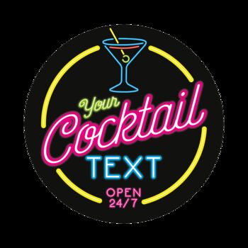Neon Cocktail Bar. Personalised Bar Sign, 7 of 10