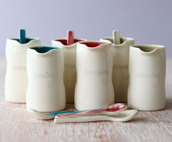 Winter Colours Porcelain Dressing Jug And Spoon, 7 of 9