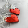 Valentine's Day Heart Personalised Wine Glass Charm, thumbnail 1 of 3