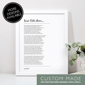 Personalised Use Your Own Poem Floral Poem Print, 10 of 12