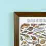 Sea Fish Of Britain Wildlife Print, thumbnail 2 of 8