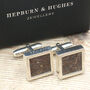 Dinosaur Bone Brontosaurus Sterling Silver Cufflinks, thumbnail 2 of 3