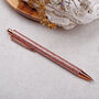 Rose Gold Glitter Ballpoint Pen With Black Ink, thumbnail 1 of 5