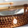 Rose Quartz Dainty Necklace With Gold Plated Chain, thumbnail 1 of 8