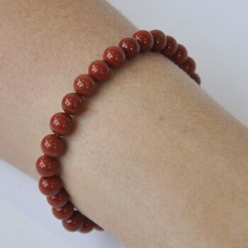Men's Red Jasper Crystal Bracelet Gift For Him, 2 of 5