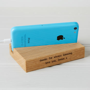Personalised Wooden Phone And Tablet Stand, 3 of 10