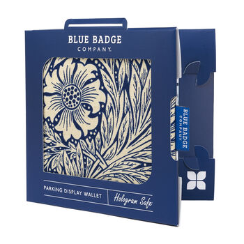 Blue Badge Holder In William Morris Marigold Indigo, 3 of 6