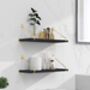 Set Of Two Black Wall Mounted Shelves With Brackets, thumbnail 2 of 8