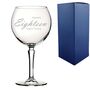 Personalised 18th Birthday Gin Glass With Hudson Name Engraving, thumbnail 1 of 8