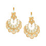 Statement Drop Gold Plated Fun Hooks Earrings, thumbnail 2 of 3