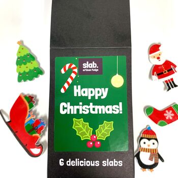 Six Fudge Slab Christmas Display Box – Vegan, 5 of 6