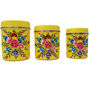 Hand Painted Tea Coffee Sugar Canister Trio, thumbnail 6 of 8