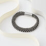Gunmetal Bead Effect Textured Bracelet, thumbnail 2 of 3