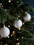 Crackled Glaze White Bauble Set Of Three, thumbnail 2 of 2