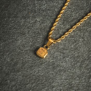 Silver Mini Crazy Onyx Gemstone Pendant Necklace For Men, 4 of 10