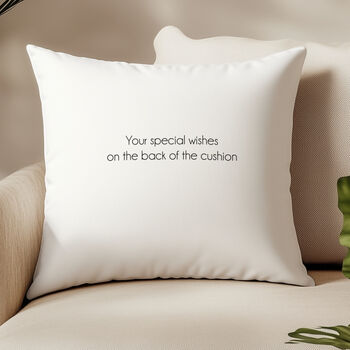 Watercolour Elegant Wedding Anniversary Cushion, 2 of 4