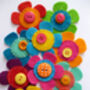Pinks And Yellows Felt Flower Sewing Kit, thumbnail 7 of 7